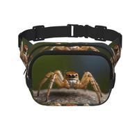 Marsupio alla moda alla moda con motivo ragno nero, borsa messenger unisex sport di viaggio