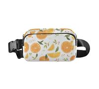 Marsupio alla moda bianco minimalista con frutta e arance per uomo donna piccolo marsupio da viaggio con tracolla regolabile per viaggi, shopping, corsa