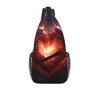 Marsupio alla moda circolare con stampa a pois colorati per uomo alla moda borsa a tracolla per donne e uomini, Amore Caldo, Taglia unica