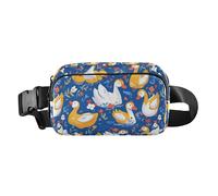 Marsupio alla moda con anatroccolo French Art San Valentino per donne uomini borsa a tracolla multiuso con tracolla regolabile per viaggi vacanze corsa