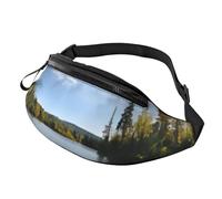 Marsupio alla moda con canoa sul lago, per donne e uomini, casual, leggero, con tasche con cerniera regolabili, per viaggi, sport, escursionismo, Modelli alla moda, Taglia unica, Borsone da viaggio