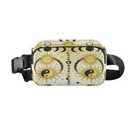 Marsupio alla moda con cerniera, unisex, per tarocchi, sole, luna, Yin Yang, Space2, accessorio da viaggio con cinturino regolabile, multiuso, per allenamento, corsa, escursionismo