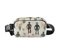 Marsupio alla moda con cinghia regolabile per escursionismo, Western Cowboy Spurs Cactus West Ranch, 1 size