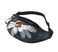 Marsupio alla moda con coccinella sul fiore per uomo e donna, grande marsupio con tasche con cerniera, regolabile, per fitness, esercizi, arrampicata, corsa, escursionismo, passeggiate con il cane