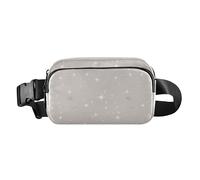Marsupio alla moda con coccodrilli acquerelli, unisex, per viaggi, vacanze, corsa, Argento Glitter Pattern Brillante Scintille, 1 Size