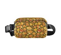 Marsupio alla moda con coccodrilli acquerelli, unisex, per viaggi, vacanze, corsa, Disegno del modello del fungo Safari, 1 Size