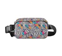 Marsupio alla moda con coccodrilli acquerelli, unisex, per viaggi, vacanze, corsa, Tigre Zebra Animal Print, 1 Size