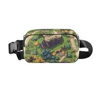 Marsupio alla moda con diagramma ritagliato ROCKETS Marsupio per donne uomini adolescenti mini borsa a tracolla per lo shopping, Mappa - Area Fantasy Boho Magical Village, 1 size
