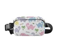 Marsupio alla moda con dinosauro, unisex, mini borsa a tracolla essenziale da viaggio, con cinghia regolabile, per allenamento, corsa, escursionismo, Dinosauro Neonato Ragazza Rag, 1 Size