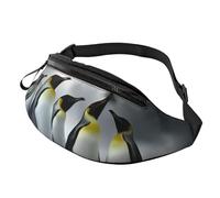 Marsupio alla moda con famiglia di pinguini, marsupio e marsupio, marsupio regolabile per donne e uomini, cerniera sicura, leggero e compatto, perfetto per viaggi, sport, escursionismo, attività