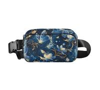Marsupio alla moda con farfalle e fate del surrealismo, blu elettrico, alla moda, per donne, uomini, adolescenti, piccola borsa a tracolla con tracolla regolabile, per viaggi, palestra, lavoro