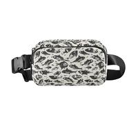 Marsupio alla moda con fenicottero rosa, unisex, unisex, alla moda, per shopping, sport, lavoro, Scheletri Pesci Morti, 1 Size