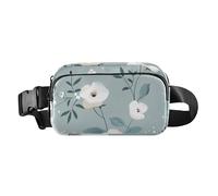 Marsupio alla moda con fiori, borsa a tracolla per donne e uomini, piccola borsa da petto con cinghia regolabile per lo shopping, lo sport, il lavoro