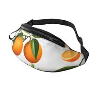 Marsupio alla moda con fiori gialli e frutti arancioni, marsupio per donne e uomini, casual, leggero, regolabile, tasche con cerniera, marsupio per viaggi, sport, escursionismo, Modelli alla moda,