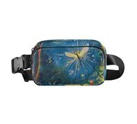 Marsupio alla moda con fuochi d'artificio per famiglie, barbecue, per donne, uomini, adolescenti, resistente all'acqua, Bambini che inseguono lucciole personalizzate, 1 size