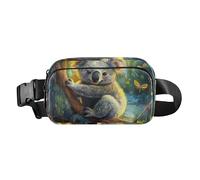 Marsupio alla moda con koala, per uomo e donna, mini marsupio da corsa, con cinghia regolabile, per viaggi, vacanze, corsa