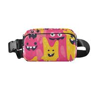 Marsupio alla moda con mostri carini, per donne e uomini, resistente all'acqua, antifurto, con cinghia regolabile, per viaggi, shopping, corsa