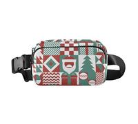 Marsupio alla moda con motivi geometrici astratti e semplici, unisex, impermeabile, con cinghia regolabile, per ciclismo, escursionismo, palestra, Natale Astratto Geometrico Semplice Forme, 1 Size