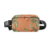 Marsupio alla moda con motivo a fragole ad acquerello con pois per donne e uomini borsa multiuso da viaggio, Acquerello Rosa Canina Arancione, 1 size