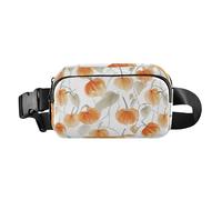 Marsupio alla moda con motivo a fragole ad acquerello con pois per donne e uomini borsa multiuso da viaggio, Art Cape Uva spina Frutta Bianca, 1 size