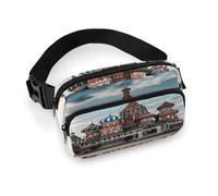 Marsupio alla moda con motivo cattedrale di San Basilio, con tracolla regolabile e tasche con cerniera, borsa a tracolla per viaggi, casual, ciclismo, corsa, escursionismo