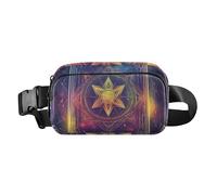 Marsupio alla moda con motivo pentacoli dei tarocchi, per donne, uomini, adolescenti, multiuso, accessorio da viaggio con cinghia regolabile, per allenamento, corsa, escursionismo, Tarocchi pentacoli,