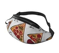 Marsupio alla moda con motivo pizza, marsupio per donne e uomini, casual, leggero, con tasche con cerniera regolabili, per viaggi, sport, escursionismo, Modelli alla moda, Taglia unica, Borsone da