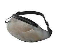 Marsupio alla moda con onice blu pallido, marsupio per donne e uomini, casual, leggero, con tasche con cerniera regolabili, marsupio per viaggi, sport, escursionismo, Modelli alla moda, Taglia unica,