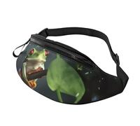 Marsupio alla moda con rana e albero della pace, marsupio regolabile per donne e uomini, cerniera sicura, leggero e compatto, perfetto per viaggi, sport, escursionismo, attività all'aperto, Modelli