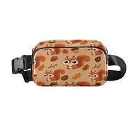 Marsupio alla moda con scoiattolo autunnale per uomo donna mini cintura toracica marsupio con cinghia regolabile per lo shopping sport lavoro