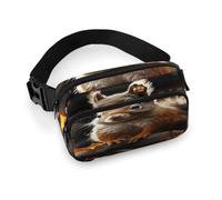 Marsupio alla moda con scoiattolo nel bosco, borsa da cintura con tracolla regolabile e tasche con cerniera, borse a tracolla per viaggi, casual, ciclismo, corsa, escursionismo