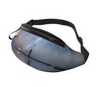 Marsupio alla moda con scritta "Looking Up Alone" per uomo e donna, grande marsupio con tasche con cerniera, regolabile, per fitness, esercizi, arrampicata, corsa, escursionismo, passeggiate con il