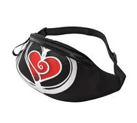 Marsupio alla moda con simboli musicali e amore, marsupio e marsupio regolabile per donne e uomini, cerniera sicura, leggero e compatto, perfetto per viaggi, sport, escursionismo, attività all'aperto,