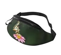 Marsupio alla moda con stampa 3D di libellula, per donne e uomini, leggero, con tasche con cerniera, cintura regolabile per passeggiate con il cane, corsa, ciclismo, escursionismo, sport all'aria