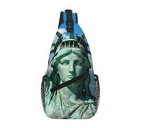 Marsupio alla moda con stampa a colori bianchi naturali per uomo alla moda borsa a tracolla per donne e uomini, Statua della Libertà, Taglia unica