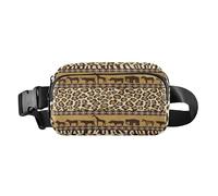 Marsupio alla moda con stampa animalier safari, per donne, uomini, adolescenti, mini borsa a croose con tracolla regolabile, per viaggi, palestra, lavoro