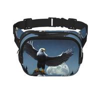 Marsupio alla moda con stampa aquila sotto le stelle, borsa messenger unisex, marsupio da viaggio alla moda