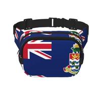 Marsupio alla moda con stampa bandiera delle Isole Cayman, borsa messenger unisex, borsa da viaggio alla moda, nero, taglia unica