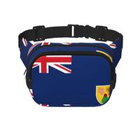Marsupio alla moda con stampa bandiera delle Isole Turks e Caicos, borsa messenger unisex, borsa da viaggio alla moda, nero, taglia unica