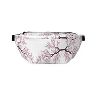 Marsupio alla moda con stampa di palline da pickleball colorate, ideale per viaggi, corsa, escursionismo, ciclismo e altro ancora, Fiori di ciliegio, One Size