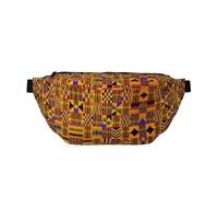 Marsupio alla moda con stampa di palline da pickleball colorate, ideale per viaggi, corsa, escursionismo, ciclismo e altro ancora, Struttura etnica tribale africana, One Size
