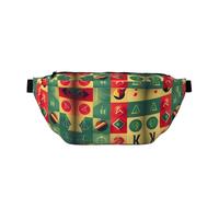 Marsupio alla moda con stampa di stelle arcobaleno - Borsa a tracolla con tasche con cerniera, grande capacità, Scuola Matematica Simboli, One Size