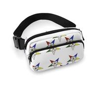 Marsupio alla moda con stampa di stelle orientali in twill di grande capacità, un articolo indispensabile per viaggiare a mani libere, Stelle Orientali Stelle, 20x13cm