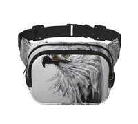 Marsupio alla moda con stampa di un'aquila, borsa messenger unisex, marsupio da viaggio alla moda