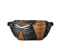 Marsupio alla moda con stampa rustica con rose rosse, borsa a tracolla con tasche con cerniera, grande capacità, Film Clapperboard Pattern, One Size