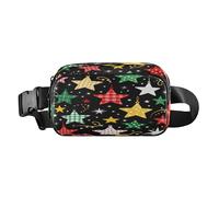 Marsupio alla moda con stelle di Natale per piccolo uomo d'affari Mini con cinghia regolabile per lo shopping sport lavoro para la cintura de hombre