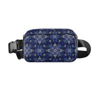 Marsupio alla moda con stelle scintillanti blu reale alla moda per uomo donna marsupio resistente all'acqua con cinghia regolabile per shopping sport lavoro, Stelle scintillanti blu reale, 1 size