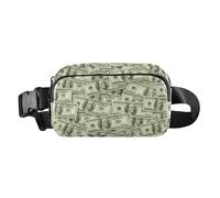 Marsupio alla moda da cento dollari in contanti | Mini borsa a tracolla antifurto, con cinghia regolabile, per viaggi, corsa, escursionismo