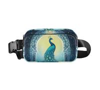 Marsupio alla moda dei tarocchi di pavone per donne uomini adolescenti grande capacità cerniera marsupio borsa a tracolla con tracolla regolabile per allenamento corsa escursionismo, tarocchi di