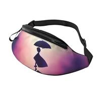 Marsupio alla moda in 3D per amanti degli anime per donne e uomini, leggero, con tasche con cerniera, cintura regolabile per passeggiate con il cane, corsa, ciclismo, escursionismo, sport all'aria